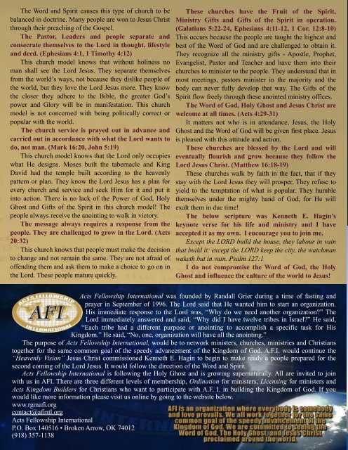 April-May 2012 Magazine - Randall Grier Ministries