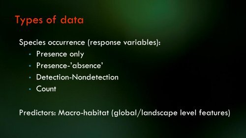 Uncertainty in Species Distribution Mapping