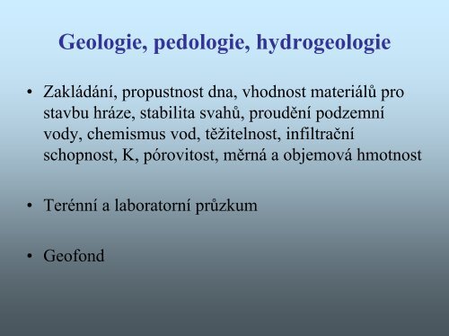 6 - Katedra hydromelioracÃ­ a krajinnÃ©ho inÅ¾enÃ½rstvÃ­ - ÄVUT