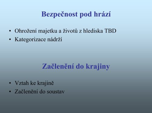 6 - Katedra hydromelioracÃ­ a krajinnÃ©ho inÅ¾enÃ½rstvÃ­ - ÄVUT