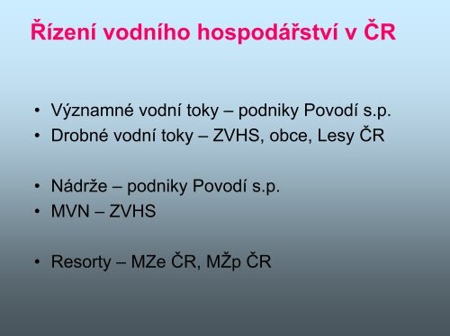 6 - Katedra hydromelioracÃ­ a krajinnÃ©ho inÅ¾enÃ½rstvÃ­ - ÄVUT