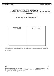 SPECIFICATION FOR APPROVAL - BECK GmbH & Co. Elektronik ...
