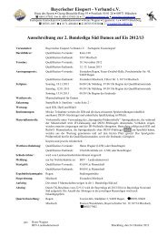 Bayerischer Eissport - Verband e.V. Ausschreibung zur 2 - BEV