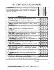 THE BURNS DEPRESSION INVENTORY