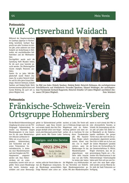 VdK-Ortsverband - Mein Verein - Nordbayerischer Kurier