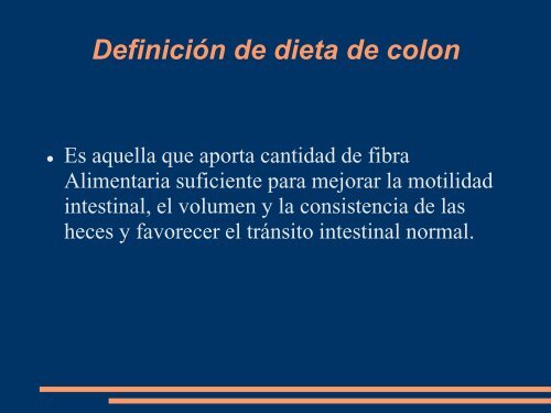 DIETA DE COLON