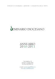 Anno 2010 - 2011 - Diocesi Altamura - Gravina - Acquaviva delle Fonti