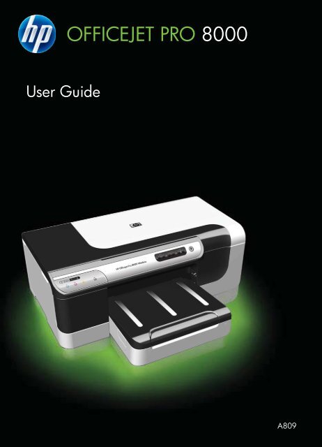 HP Officejet Pro 8000 Printer series User Guide - FTP Directory ...