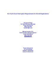 Arc Fault Circuit Interruption Requirements for Aircraft - Sensata