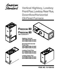 ALF/R oil furnace spec sheet - Coastal Winair