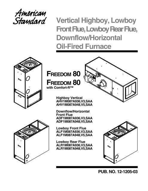 ALF/R oil furnace spec sheet - Coastal Winair