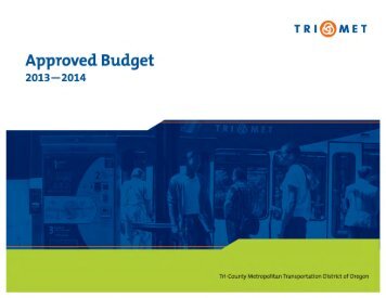 FY14 Approved Budget for TSCC Review PDF - TriMet