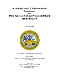 (MRAP) Vehicle Program - U.S. Army Environmental Center