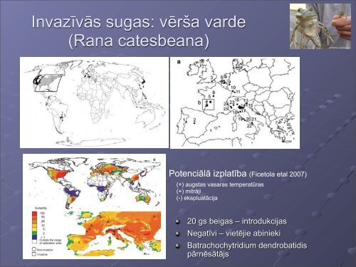 Klimta izmaiÅ†as un potenciÄlÄ izplatÄ«ba - Latvijas UniversitÄte