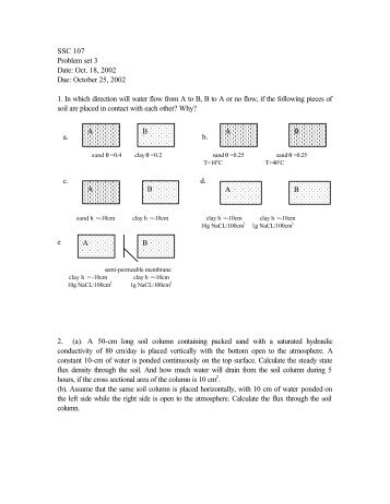 SSC 107 Problem set 3 Date: Oct. 18, 2002 Due: October 25 ... - LAWR