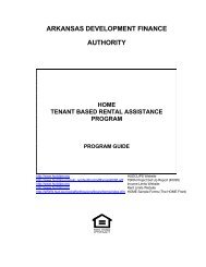 Tenant Based Rental Assistance Program Guide - Arkansas