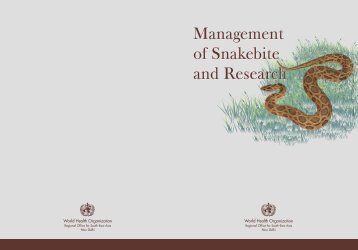 Management of Snakebite and Research Management of Snakebite ...