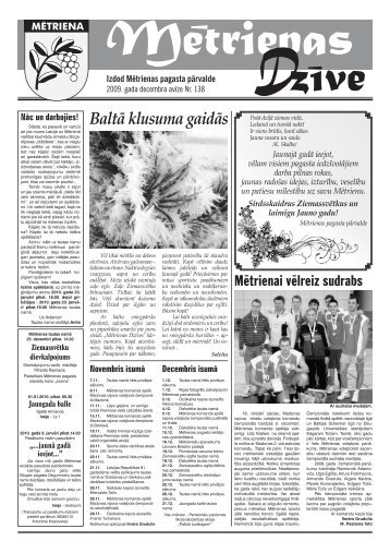 2009. gada decembra avÄ«ze - Madona.lv