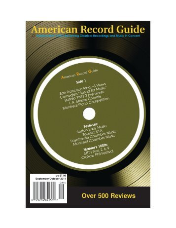 American Record Guide - Emmanuel Siffert - conductor