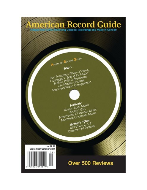 American Record Guide - Emmanuel Siffert - conductor