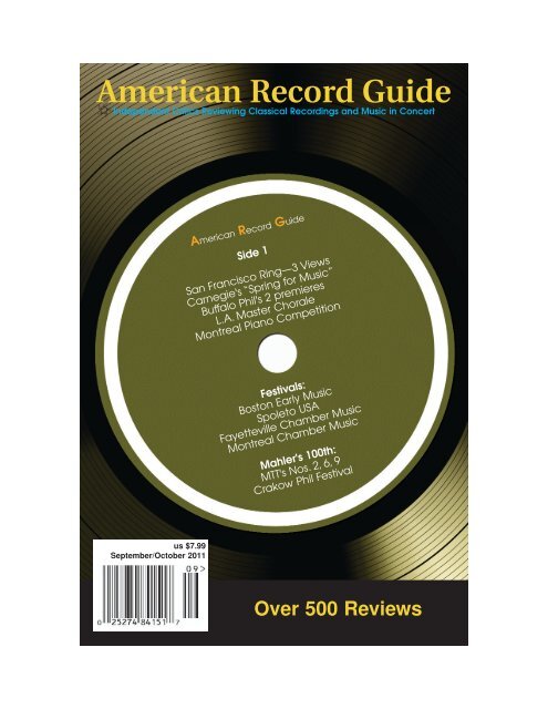 American Record Guide Emmanuel Siffert Conductor - 