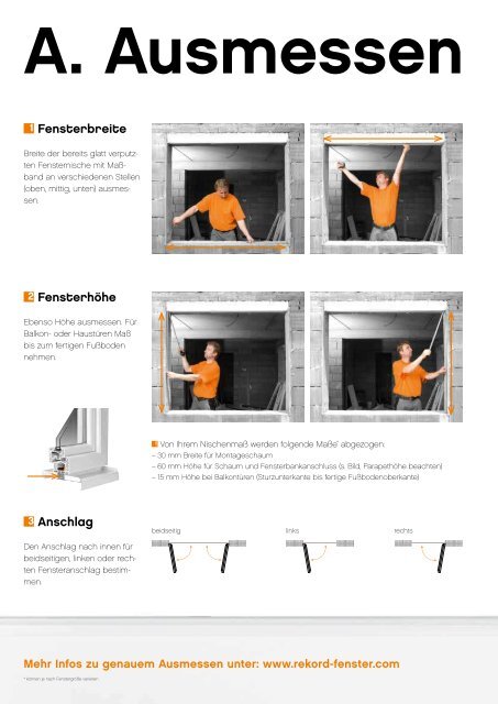 Fenstereinbauanleitung für Neubau - Rekord-Fenster