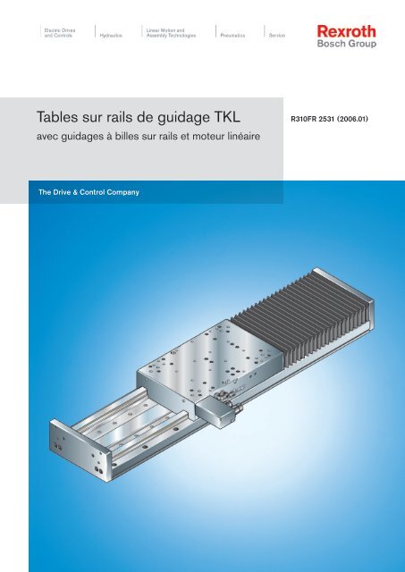 Tables sur rails de guidage TKL - Bosch Rexroth