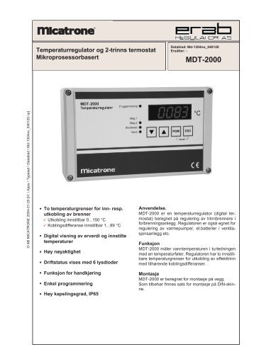 MDT-2000 - Micatrone