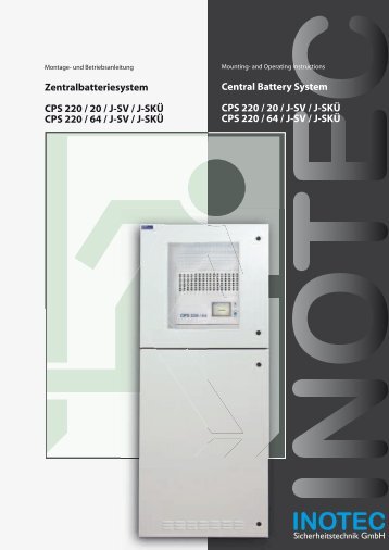 Zentralbatteriesystem CPS 220 / 20 / J-SV / J-SKÜ CPS 220 / 64 / J ...