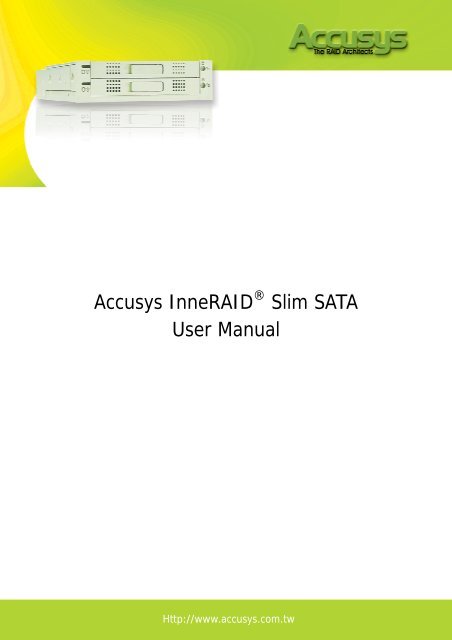 Accusys InneRAID Slim SATA User Manual