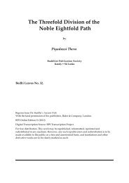 The Threefold Division of the Noble Eightfold Path - Buddhist ...
