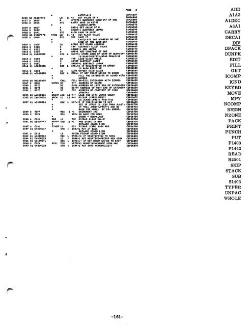 1130 Commercial Subroutine Package - All about the IBM 1130 ...