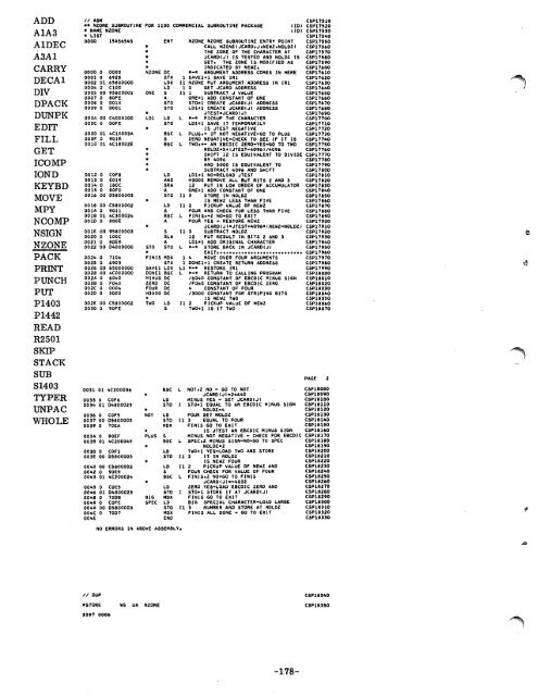 1130 Commercial Subroutine Package - All about the IBM 1130 ...