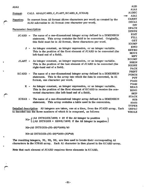 1130 Commercial Subroutine Package - All about the IBM 1130 ...