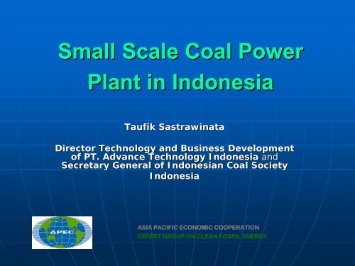Small Scale Coal Power Plant in Indonesia - Expert Group on Clean ...