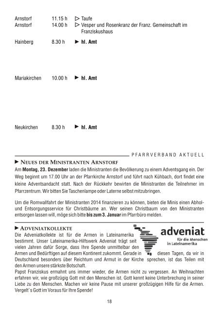 Pfarrbrief Weihnachten 2013 - Arnstorf