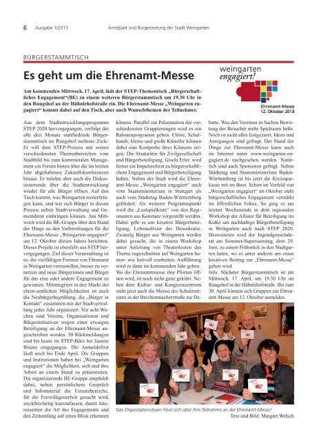 Ausgabe 1/2013 - Weingarten im Blick