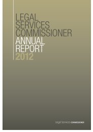 LEGAL SERVICES COMMISSIONER ANNUAL REPORT 2012