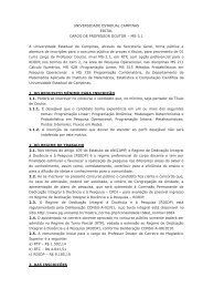 UNIVERSIDADE ESTADUAL CAMPINAS EDITAL ... - PCI - Concursos
