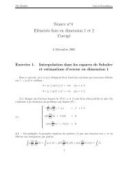 Séance n 4 Eléments finis en dimension 1 et 2 Corrigé - Inria