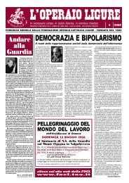 L'Operaio Ligure n 3 aprile 2002 - FOCL: Federazione Operaia ...