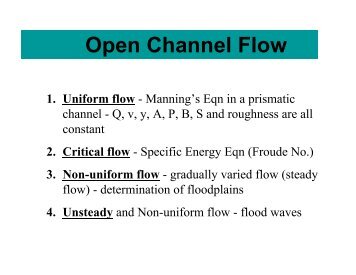 Open Channel Flow