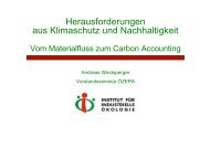 Herausforderungen aus Klimaschutz und Nachhaltigkeit