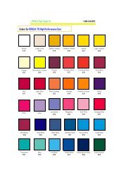 Artistic Colour Gloss Colour Chart