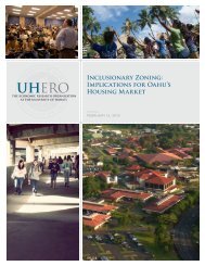 IMPlicAtiONS FOR OAhU'S HOUSiNG MARkEt - UHERO