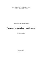 Organska proizvodnja i biodiverzitet - savetodavstvo
