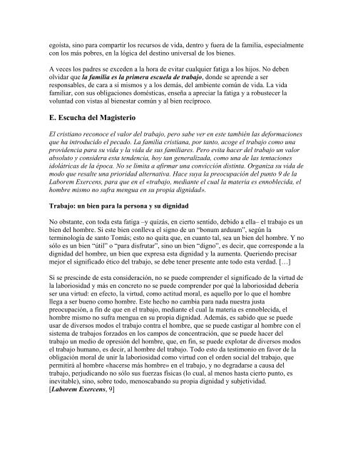 7. EL TRABAJO DESAFÃO PARA LA FAMILIA