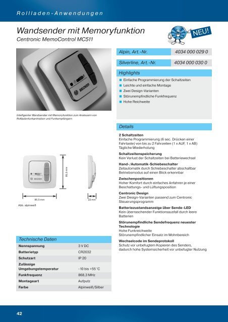 Centronic- Steuerungsprogramm - Becker-Antriebe - Home