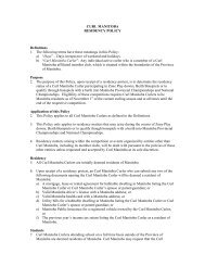Residency Policy(April 2010) - Manitoba Curling Association