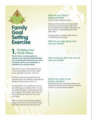 Family Goal Setting Exercise - Family and Community Intervention ...